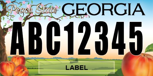 Georgia license plate